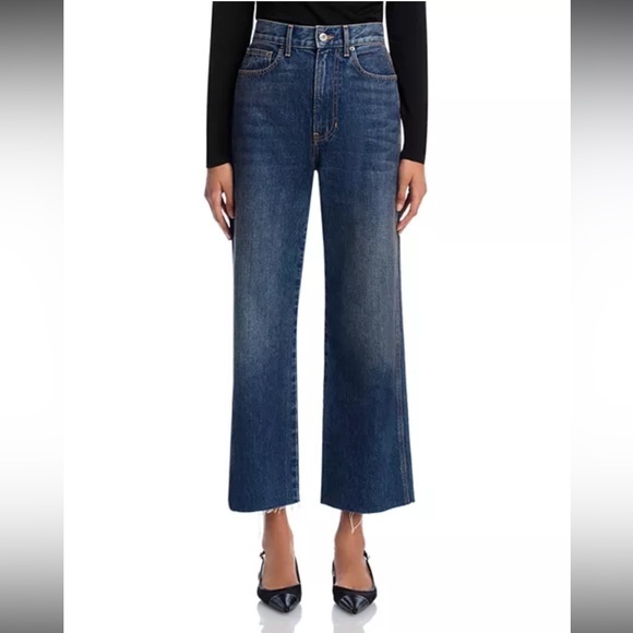 Veronica Beard Denim - Veronica Beard Taylor Cropped Wide-Leg Jeans 27 NWT Equinox Blue